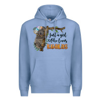 Colony Blue just a girl who loves koalas Premium Hoodie - BarkalooDesign
