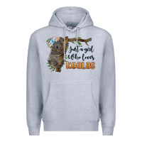 Heather Grey just a girl who loves koalas Premium Hoodie - BarkalooDesign