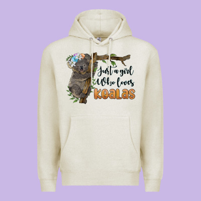 Just A Girl Who Loves Koalas Premium Hoodie Designed By Barkaloodesign