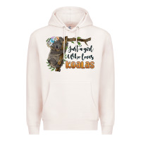 Pale Pink just a girl who loves koalas Premium Hoodie - BarkalooDesign