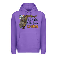 Purple just a girl who loves koalas Premium Hoodie - BarkalooDesign