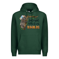 Sports Green just a girl who loves koalas Premium Hoodie - BarkalooDesign