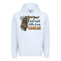 White just a girl who loves koalas Premium Hoodie - BarkalooDesign