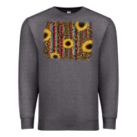 Charcoal Heather sunflowers serape leopard Premium Sweatshirt - RanaPortraitStore