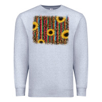Heather Grey sunflowers serape leopard Premium Sweatshirt - RanaPortraitStore