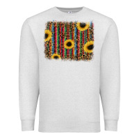 Oatmeal Heather sunflowers serape leopard Premium Sweatshirt - RanaPortraitStore