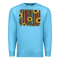 Ocean Blue sunflowers serape leopard Premium Sweatshirt - RanaPortraitStore
