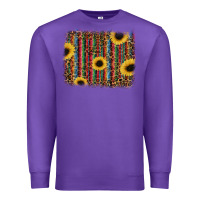 Purple sunflowers serape leopard Premium Sweatshirt - RanaPortraitStore