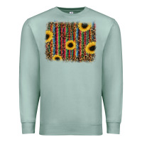 Seafoam sunflowers serape leopard Premium Sweatshirt - RanaPortraitStore