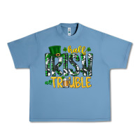 Pebble Blue Half Irish All Trouble Urban Heavy Tee - CowhideDigitalArt