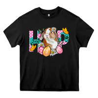 Black Hop Bunny Easter Heavy Core Tee - BundleAndBundleShop