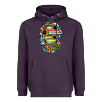 Plum Coahuila State Of Mexico Map Heavyweight Hoodie - RanaPortraitStore