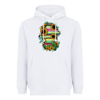White Coahuila State Of Mexico Map Heavyweight Hoodie - RanaPortraitStore