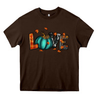 Chocolate Brown fall love Heavy Core Tee - RanaPortraitStore