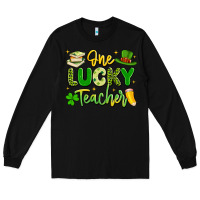 Black one lucky teacher Long Sleeve Tee - Artiststas