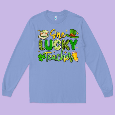 One Lucky Teacher Long Sleeve Tee Designed By Artiststas