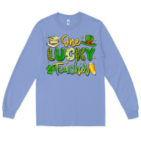 Colony Blue one lucky teacher Long Sleeve Tee - Artiststas