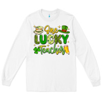 White one lucky teacher Long Sleeve Tee - Artiststas