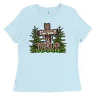 Baby Blue the real gift is jesus Ladies Tee - CowhideDigitalArt