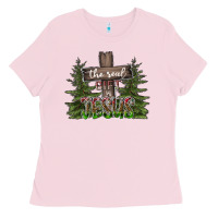 Bubblegum Pink the real gift is jesus Ladies Tee - CowhideDigitalArt