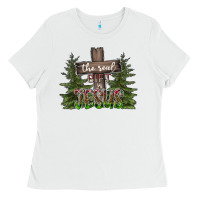 White the real gift is jesus Ladies Tee - CowhideDigitalArt