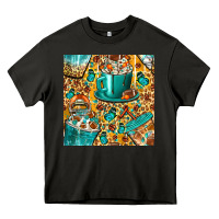 Asphalt american football coffee cups with butterfly and leopard seamless patt Heavy Core Tee - BundleAndBundleShop