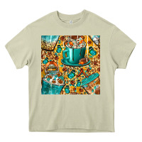 Mossy american football coffee cups with butterfly and leopard seamless patt Heavy Core Tee - BundleAndBundleShop