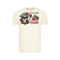 Vintage Arctic Merry Christmas  skull Vintage Tee - CowhideDigitalArt