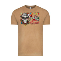 Vintage Camel Merry Christmas  skull Vintage Tee - CowhideDigitalArt