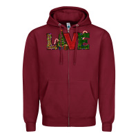 Burgundy christmas tree love Zipper Hoodie - RanaPortraitStore