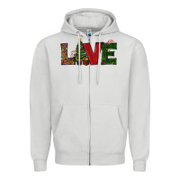 Dove Grey christmas tree love Zipper Hoodie - RanaPortraitStore