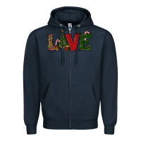 Navy christmas tree love Zipper Hoodie - RanaPortraitStore