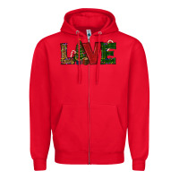 Red christmas tree love Zipper Hoodie - RanaPortraitStore
