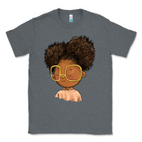 Charcoal Heather black girl Classic Tee - FaDigitalArtStudio
