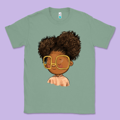 Black Girl Classic Tee Designed By Fadigitalartstudio