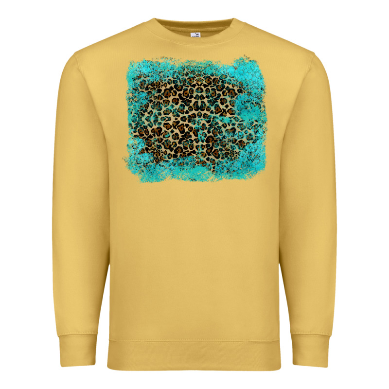 Leopard Turquoise Premium Sweatshirt by RanaPortraitStore | Teevron