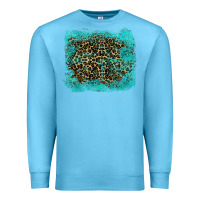 Ocean Blue leopard turquoise Premium Sweatshirt - RanaPortraitStore