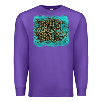 Purple leopard turquoise Premium Sweatshirt - RanaPortraitStore