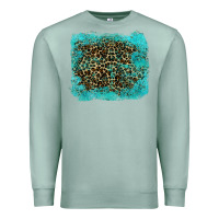 Seafoam leopard turquoise Premium Sweatshirt - RanaPortraitStore