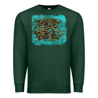 Sports Green leopard turquoise Premium Sweatshirt - RanaPortraitStore