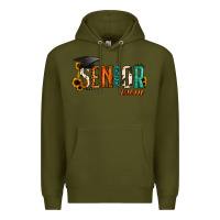 Army Green Mom of a Senior 2021 Premium Hoodie - Jasminsmagicworld