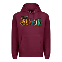Burgundy Mom of a Senior 2021 Premium Hoodie - Jasminsmagicworld