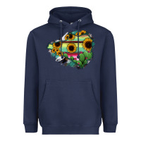 Navy Colima State Of Mexico Map Heavyweight Hoodie - RanaPortraitStore