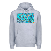 Heather Grey humpback whale cup Premium Hoodie - BarkalooDesign