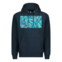 Navy humpback whale cup Premium Hoodie - BarkalooDesign