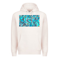 Pale Pink humpback whale cup Premium Hoodie - BarkalooDesign