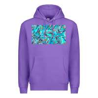 Purple humpback whale cup Premium Hoodie - BarkalooDesign
