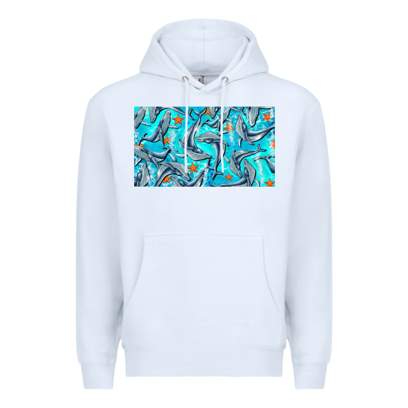 Humpback Whale Cup Premium Hoodie by BarkalooDesign | Teevron