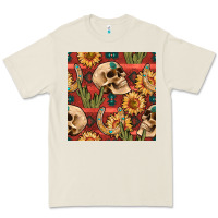 Bone western skull aztec seamless pattern Premium Tee - BundleAndBundleShop