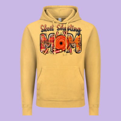Skeet Shooting Mom Vintage Hoodie Designed By Barkaloodesign